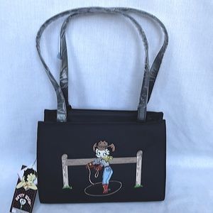 Black cloth bag with Betty Boop image